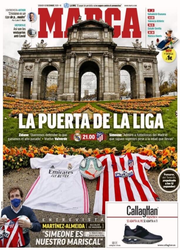 Portadas Diarios Deportivos Sábado 12/12/2020 Portadas Diarios Deportivos Sábado 12/12/2020