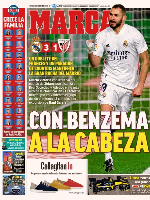 Portadas Diarios Deportivos Miércoles 16/12/2020