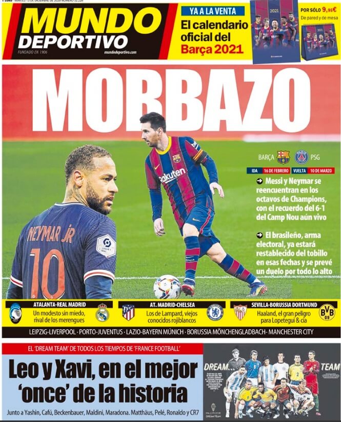 Portadas Diarios Deportivos Martes 15/12/2020