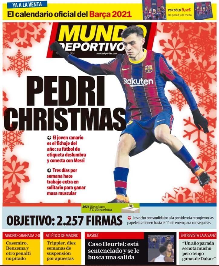 Portadas Diarios Deportivos Jueves 24/12/2020
