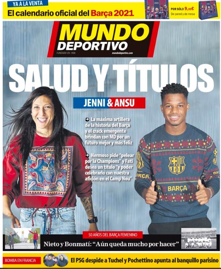 Portadas Diarios Deportivos Viernes 25/12/2020