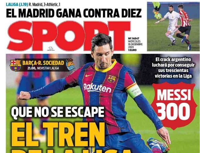 Portadas Diarios Deportivos Miércoles 16/12/2020 | Marca, As, Sport, Mundo Deportivo Portadas Diarios Deportivos Miércoles 16/12/2020 | Marca, As, Sport, Mundo Deportivo