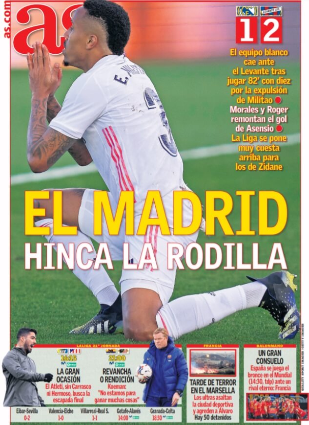 Portadas Diarios Deportivos Domingo 31/1/2021 Portadas Diarios Deportivos Domingo 31/1/2021