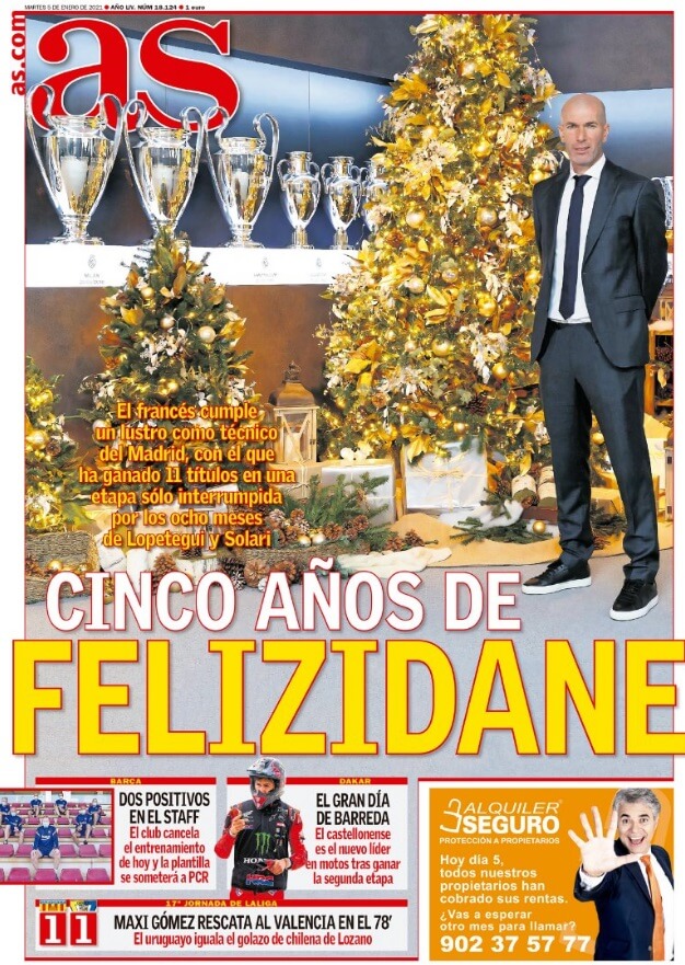 Portadas Diarios Deportivos Martes 5/1/2021