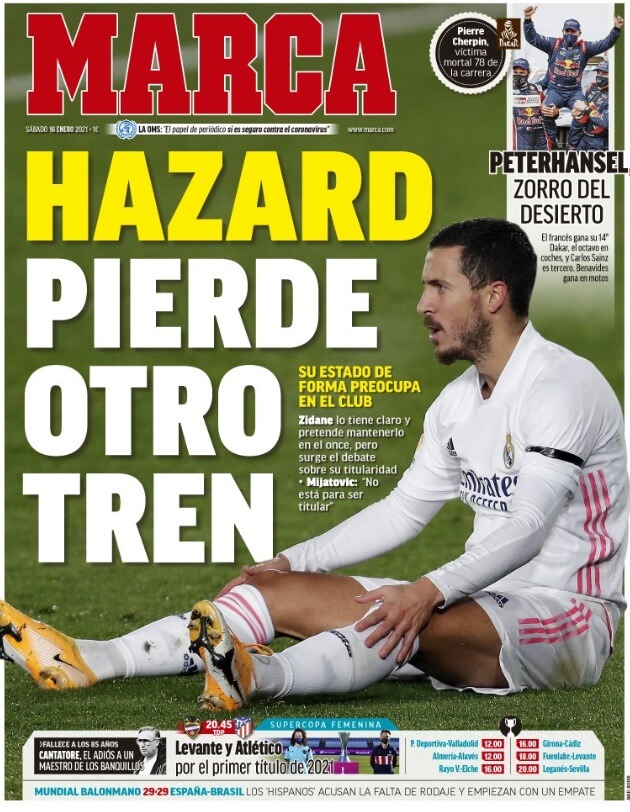 Portadas Diarios Deportivos Sábado 16/1/2021 Portadas Diarios Deportivos Sábado 16/1/2021