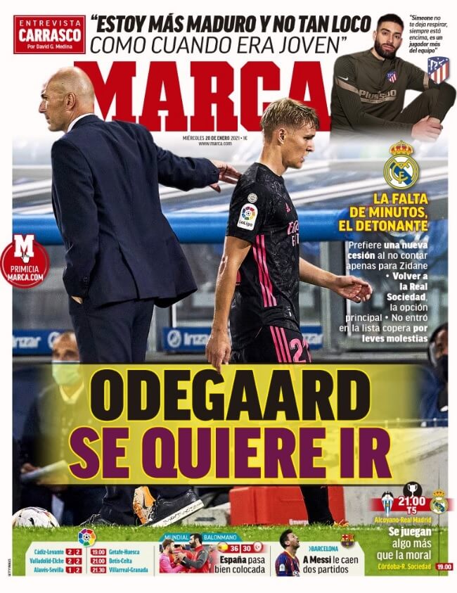 Portadas Diarios Deportivos Miércoles 20/1/2021 Portadas Diarios Deportivos Miércoles 20/1/2021