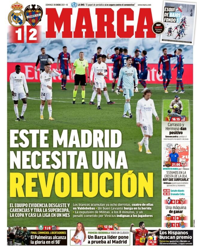 Portadas Diarios Deportivos Domingo 31/1/2021 Portadas Diarios Deportivos Domingo 31/1/2021