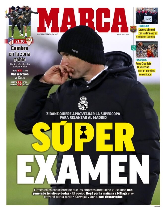 Portadas Diarios Deportivos Martes 12/1/2021 Portadas Diarios Deportivos Martes 12/1/2021