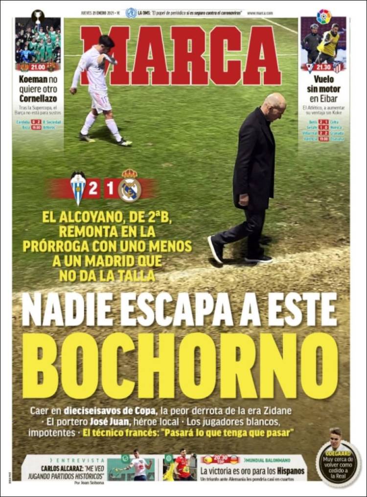 Portadas Diarios Deportivos Jueves 21/1/2021 Portadas Diarios Deportivos Jueves 21/1/2021