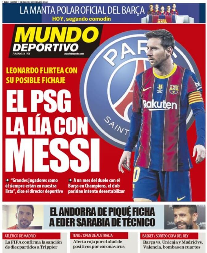 Portadas Diarios Deportivos Martes 19/1/2021 Portadas Diarios Deportivos Martes 19/1/2021