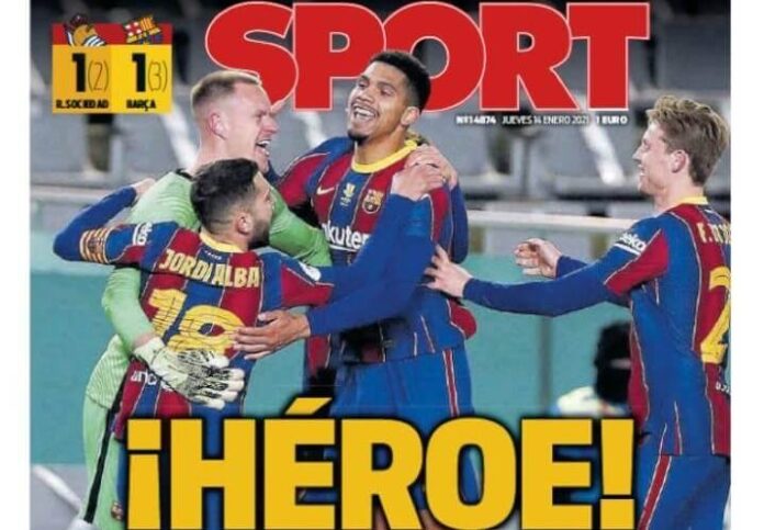 Portadas Diarios Deportivos Jueves 14/1/2021 Portadas Diarios Deportivos Jueves 14/1/2021