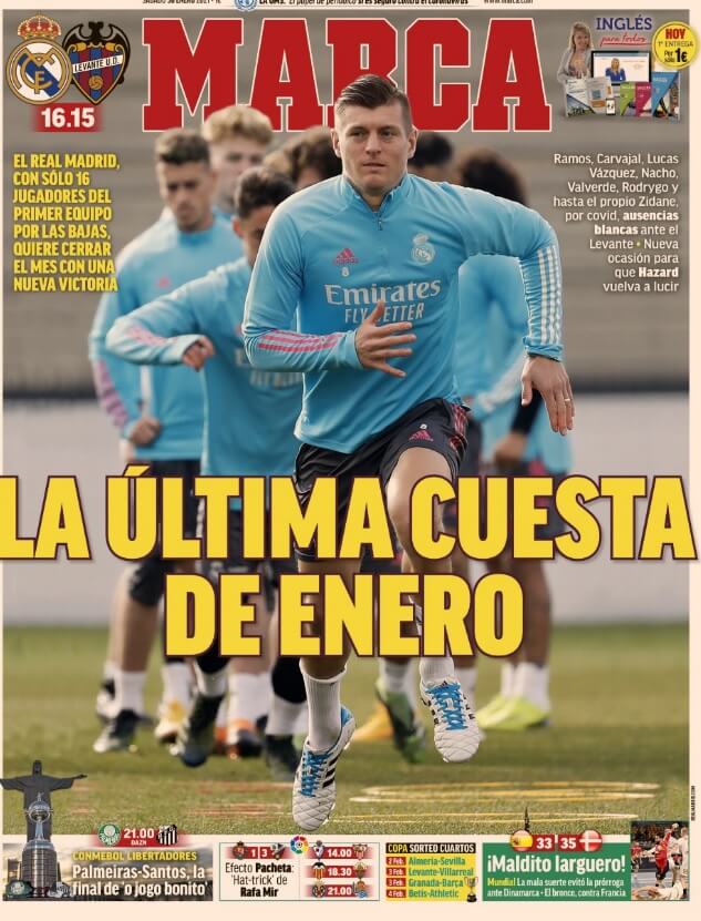 Portadas Diarios Deportivos Sábado 30/1/2021 Portadas Diarios Deportivos Sábado 30/1/2021