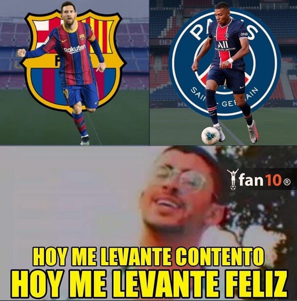 Memes Barcelona-PSG Champions 2021