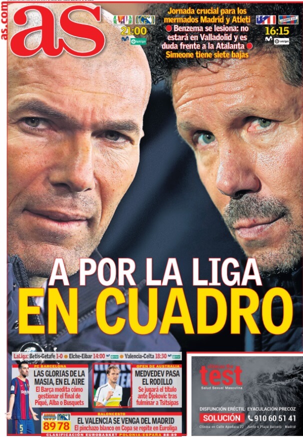 Portadas Diarios Deportivos Sábado 20/2/2021 Portadas Diarios Deportivos Sábado 20/2/2021