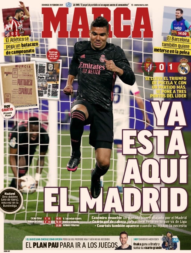 Portadas Diarios Deportivos Domingo 21/2/2021 Portadas Diarios Deportivos Domingo 21/2/2021