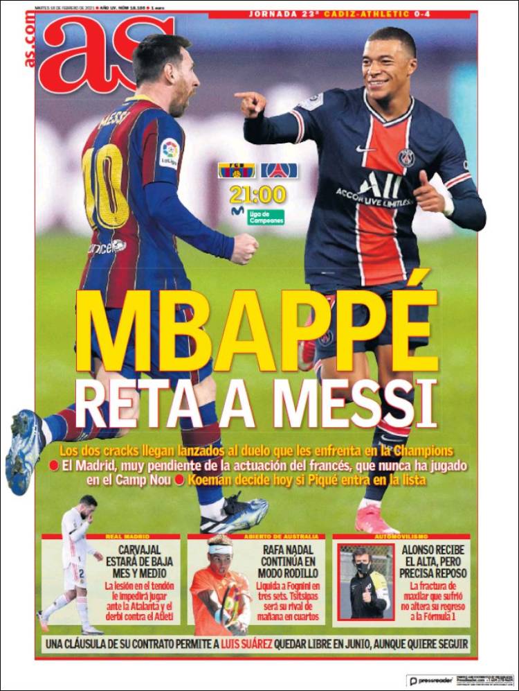 Portadas Diarios Deportivos Martes 16/2/2021