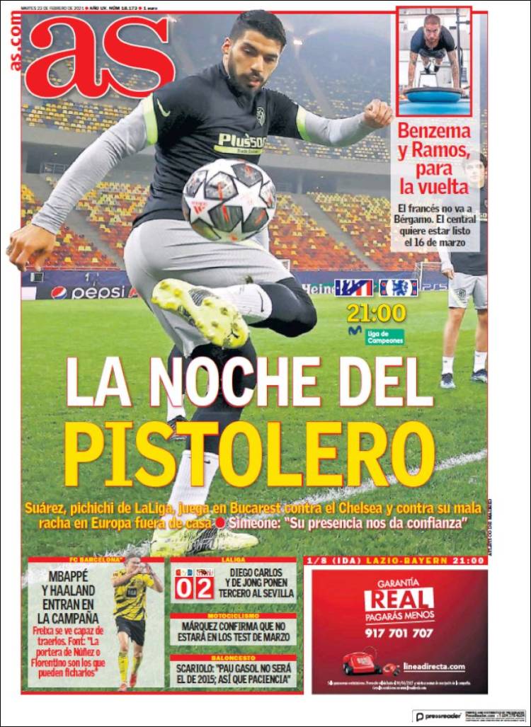 Portadas Diarios Deportivos Martes 23/2/2021