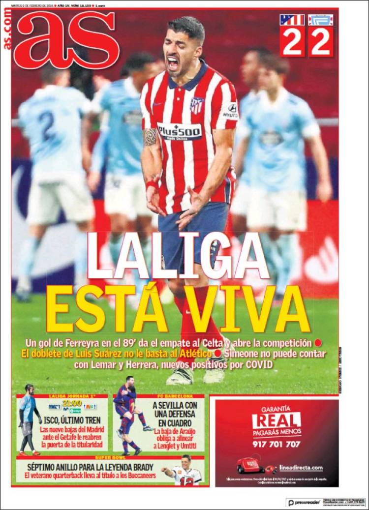 Portadas Diarios Deportivos Martes 9/2/2021