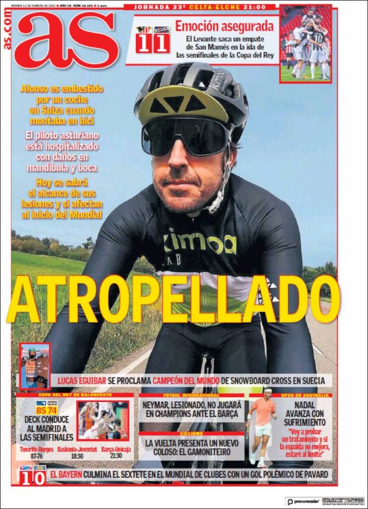 Portadas Diarios Deportivos Viernes 12/2/2021