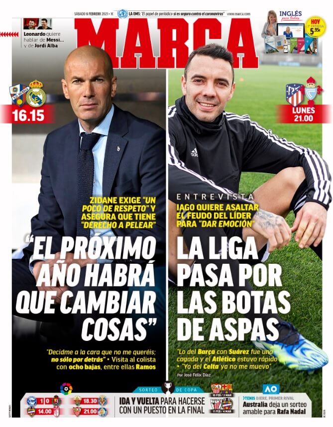 Portadas Diarios Deportivos Sábado 6/2/2021 Portadas Diarios Deportivos Sábado 6/2/2021