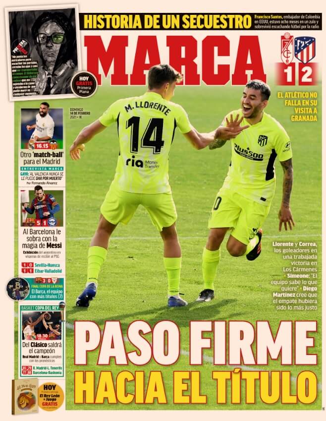 Portadas Diarios Deportivos Domingo 14/2/2021