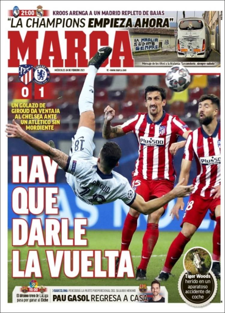 Portadas Diarios Deportivos Miércoles 24/2/2021