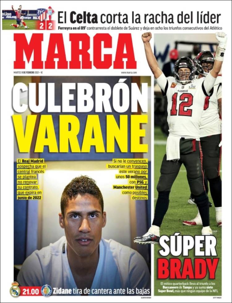 Portadas Diarios Deportivos Martes 9/2/2021