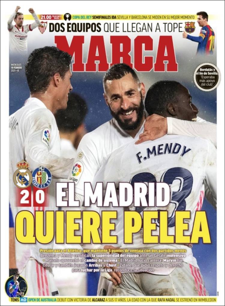 Portadas Diarios Deportivos Miércoles 10/2/2021