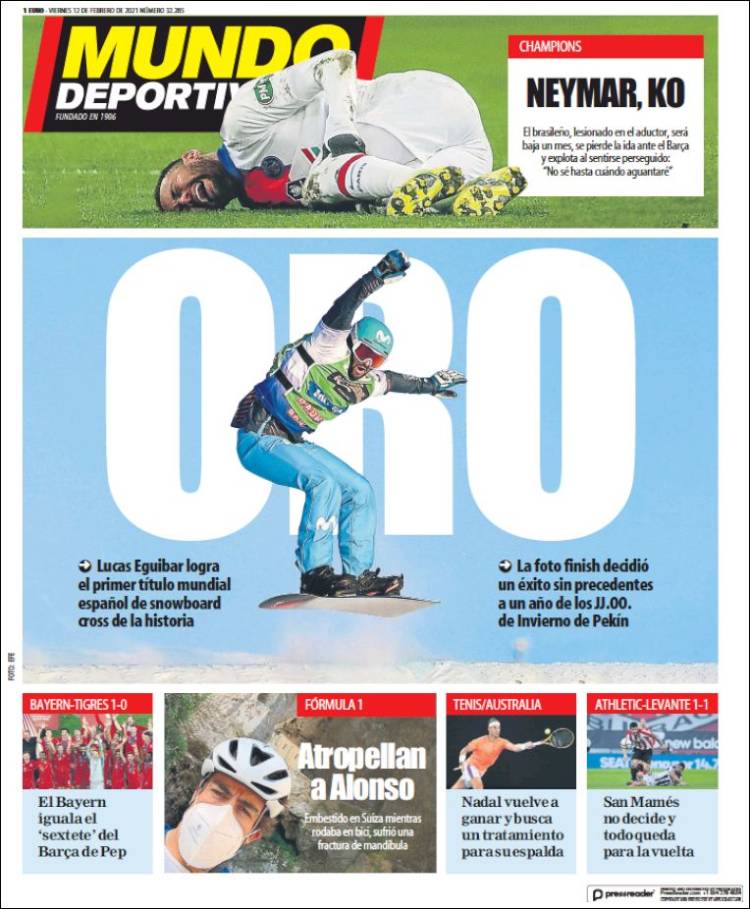 Portadas Diarios Deportivos Viernes 12/2/2021