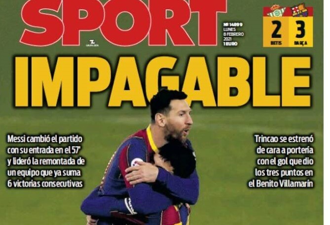 Portadas Diarios Deportivos Lunes 8/2/2021 Portadas Diarios Deportivos Lunes 8/2/2021