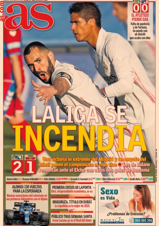 Portadas Diarios Deportivos Domingo 14/3/2021 Portadas Diarios Deportivos Domingo 14/3/2021