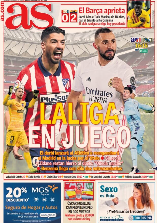 Portadas Diarios Deportivos Domingo 7/3/2021