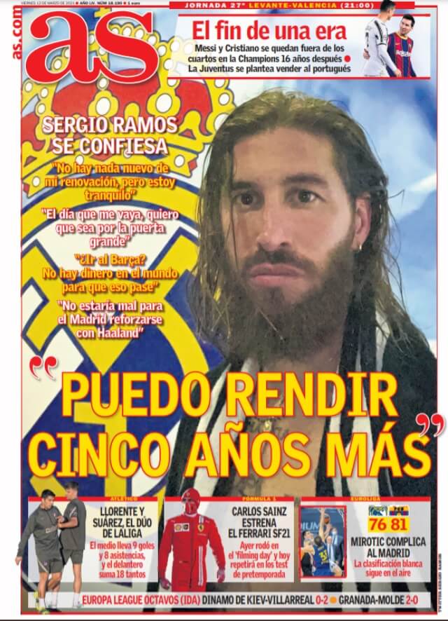 Portadas Diarios Deportivos Viernes 12/3/2021