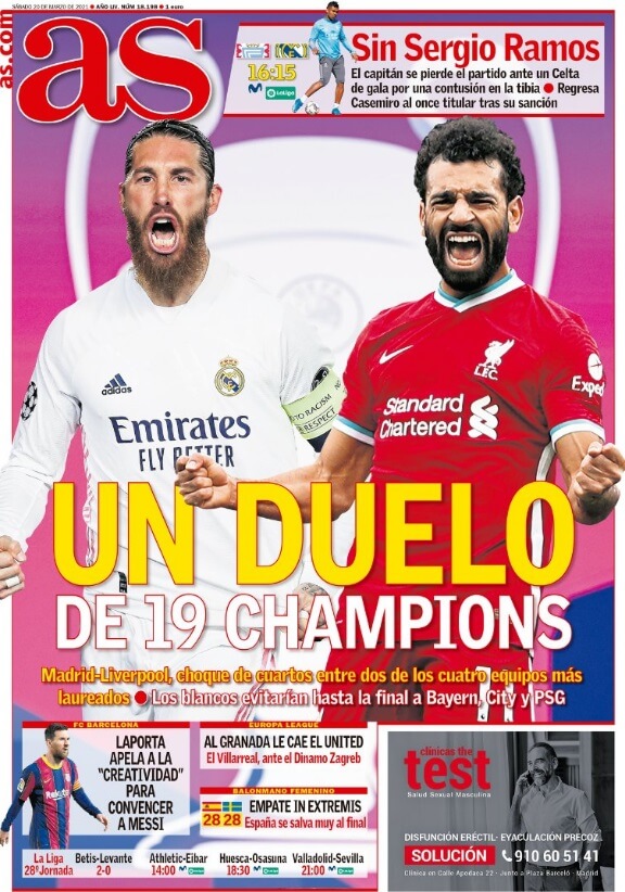 Portadas Diarios Deportivos Sábado 20/3/2021
