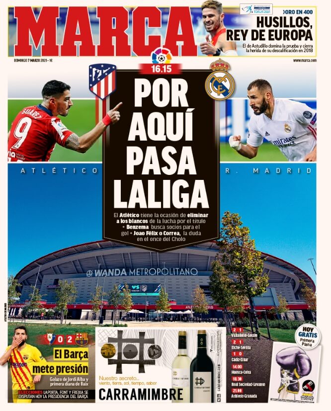 Portadas Diarios Deportivos Domingo 7/3/2021