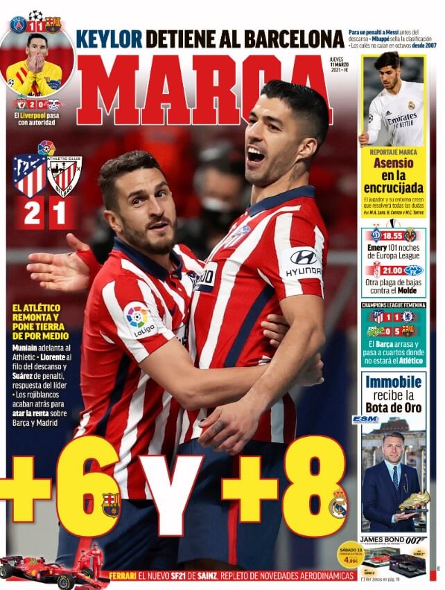 Portadas Diarios Deportivos Jueves 11/3/2021 Portadas Diarios Deportivos Jueves 11/3/2021