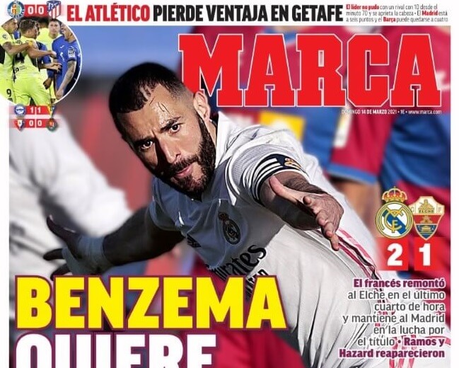 Portadas Diarios Deportivos Domingo 14/3/2021 Portadas Diarios Deportivos Domingo 14/3/2021