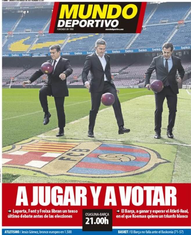 Portadas Diarios Deportivos Sábado 6/3/2021 Portadas Diarios Deportivos Sábado 6/3/2021