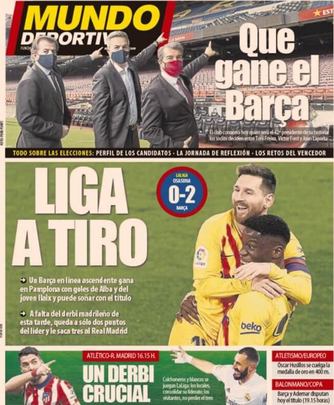 Portadas Diarios Deportivos Domingo 7/3/2021