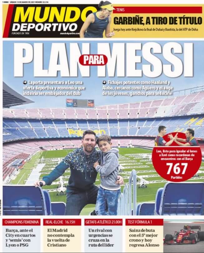Portadas Diarios Deportivos Sábado 13/3/2021