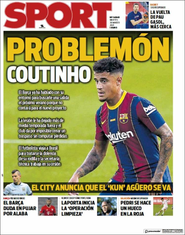 Portadas Diarios Deportivos Martes 30/3/2021 Portadas Diarios Deportivos Martes 30/3/2021