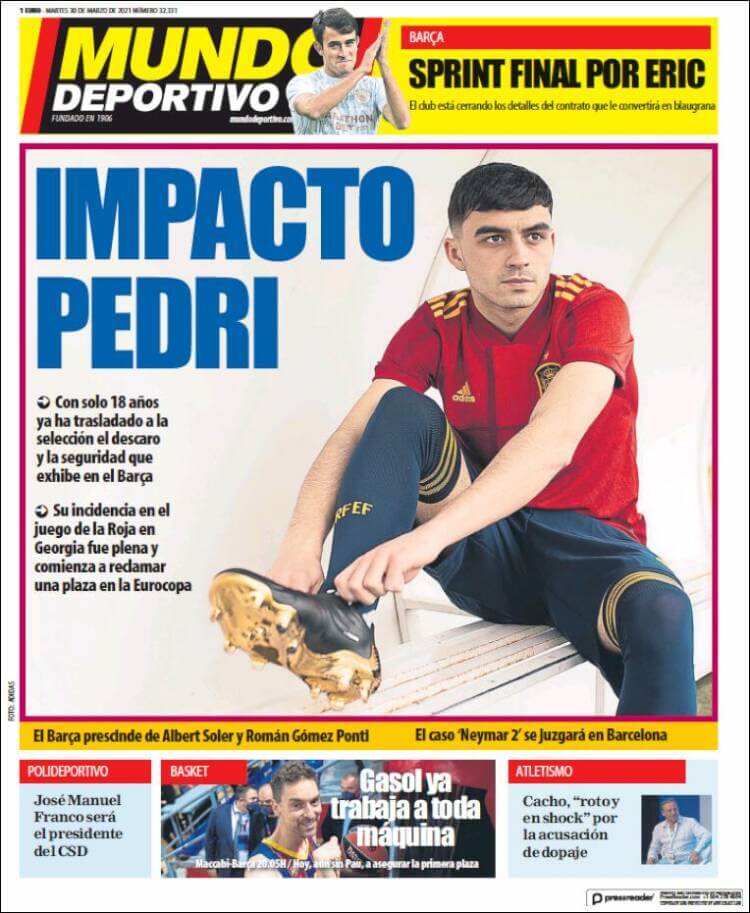 Portadas Diarios Deportivos Martes 30/3/2021 Portadas Diarios Deportivos Martes 30/3/2021