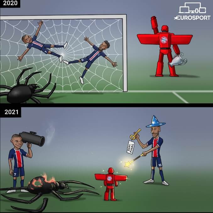 Memes PSG-Bayern Munich Champions 2021 