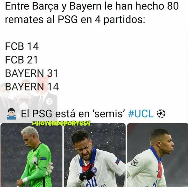 Memes PSG-Bayern Munich Champions 2021