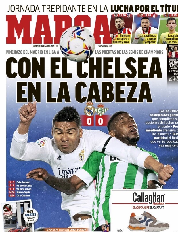 Portadas Diarios Deportivos Domingo 25/4/2021 Portadas Diarios Deportivos Domingo 25/4/2021