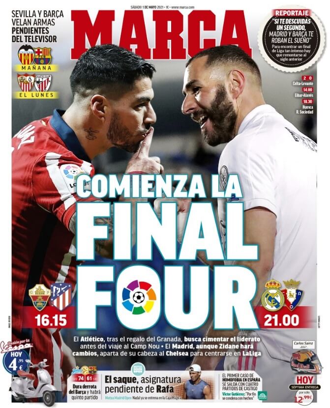 Portadas Diarios Deportivos Sábado 1/5/2021 