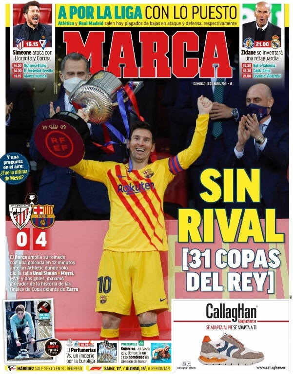 Portadas Diarios Deportivos Domingo 18/4/2021 Portadas Diarios Deportivos Domingo 18/4/2021