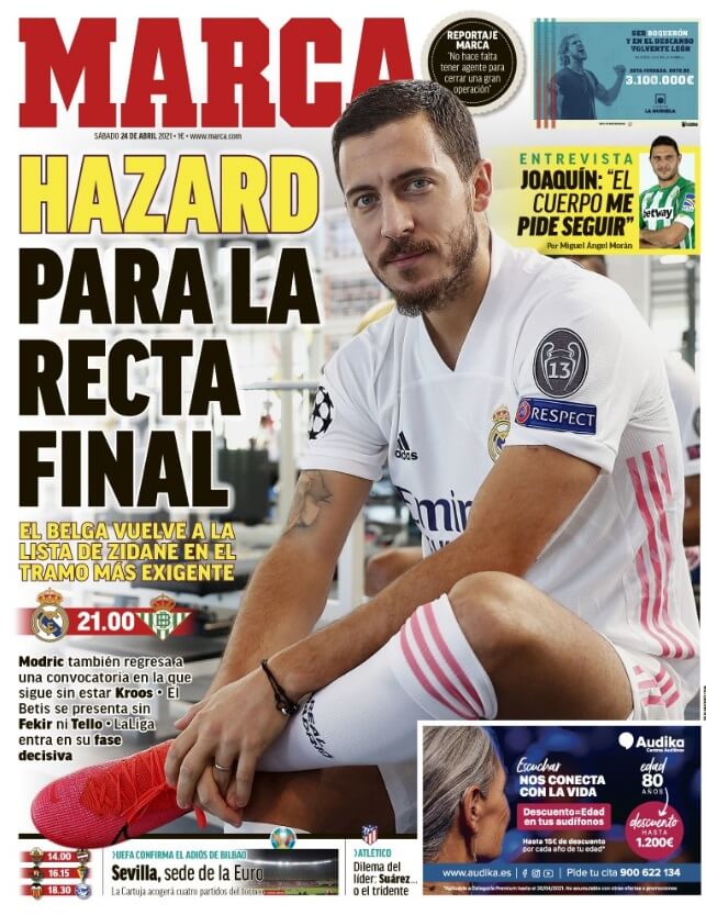 Portadas Diarios Deportivos Sábado 24/4/2021 Portadas Diarios Deportivos Sábado 24/4/2021