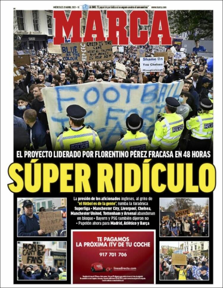 Portadas Diarios Deportivos Miércoles 21/4/2021 Portadas Diarios Deportivos Miércoles 21/4/2021