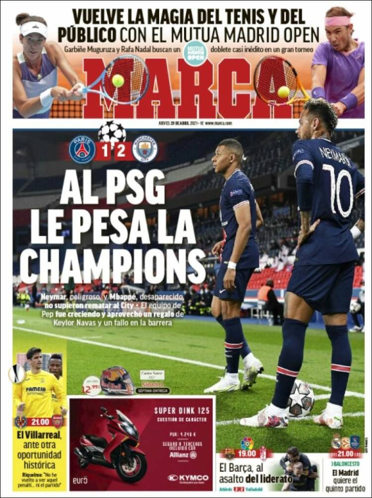 Portadas Diarios Deportivos Jueves 29/4/2021 Portadas Diarios Deportivos Jueves 29/4/2021